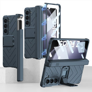 【✅SG Seller✅】RICHMENT FOLD 5 CASE Hard Armour Magnetic Hinge Protection Pen Holder Cover for Samsung Galaxy Z Fold 5 Case Shockproof with Screen Protector Bracket case for SAMSUNG GALAXY Z FOLD5 ZFOLD5 (with FREE SHIPPING)