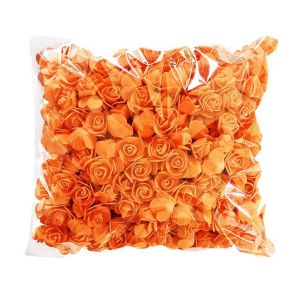 GTRBFDS 100Pcs 3.5cm Artificial Flowers Foam Handmade Foam Rose Heads Gift Flower Head Artificial Rose Flowers Home Decor
