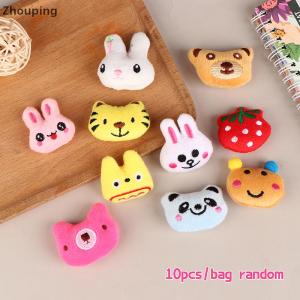 【ZP】 Cute Jewerry 10pcs phim hoạt hình búp bê sang trọng phụ kiện dễ thương động vật đầu thú nhồi bông Đồ chơi túi giày vớ phụ kiện Phong cách Ngẫu nhiên trẻ em Quà tặng
