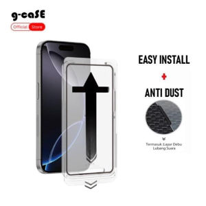 G-case Superfit Tempered Glass Dust iPhone 15 15plus 15pro 15promax  promax plus pro max full screen guard anti gores