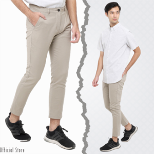 ANKLE PANTS CELANA PANJANG CHINO ANKLE PANTS PRIA SLIM FIT BAHAN TWILL STRETCH KAIN MELAR KOREANSTYLES CELANA ALDEBARAN F0RMAL KASUAL