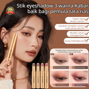 [Tahan Air/Mudah Diaplikasikan] Stik Eyeshadow Glitter Gradien Tiga Warna/Stik Eyeshadow Emas Berlian Tiga Warna Pena Eyeshadow Gradien Glitter Stik Eyeshadow Glitter Emas Tiga Warna Hasil Warna Tahan Lama
