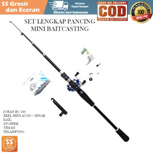 SET LENGKAP PANCING BAITCASTING BC Ultra Light Mini Troll SIAP PAKAI