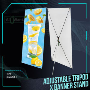 All U Want - Adjustable Tripod X Banner Stand 2.5x6ft - Display Holder