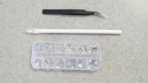 Mr. Pen- Rhinestones 2000 pcs with Pick Up Tweezer & Picking Pen Clear Flatback Rhinestones for Crafts Nail Art Jewelry Making Embellishments DIY Crafts and Decorative Bling Projects