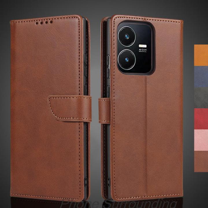 Vivo Y22 Y22S Case FLIP COVER LEATHER CASE SARUNG BUKU DOMPET