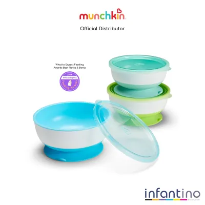 Infantino | Munchkin Stay Put ™ Suction Bowls & Lids