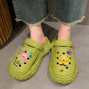 QXshop แนะนำเลยรุ่นนี้ รองเท้าหัวโตแฟชั่นผู้หญิง พื้นนิ่ม แต่งรูกลวง ป้องกันการลื่น เหมาะกับใส่เที่ยว แฟชั่นฤดูร้อน สําหรับผู้หญิง มีโป