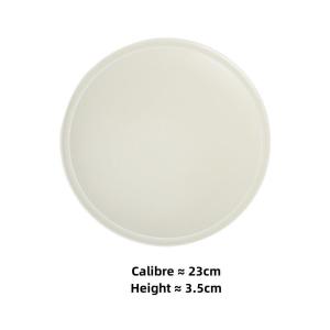 OMK Japanese Style Ceramic Tableware Set Matte Glazed Plate Rough Ceramic Salad Bowl Oval Fish Plate