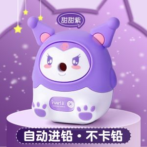 Pengasah Pensel Automatik Kuromi Comel Untuk Pelajar Sekolah Rendah Kartun Serutan Pensel Meja Sanrio Kuromi Pencil Sharpener Pencil Automatic Lead Machine Students Girl Boy Kindergarten Gift 库洛米卷笔刀削笔器转笔刀小学生专用 E457