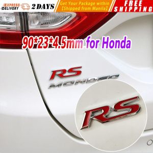 NEW 1pcs Metal Honda RS Logo Sticker Front Grille Badge Car Auto Rear Trunk Side Emblem Badge Sticker Decal Replacement Car-Grille-Sticker-RS
