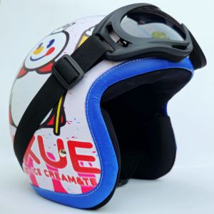 Helm Anak Bogo Kacamata Sky Karakter Cowok Usia 2-7 Tahun