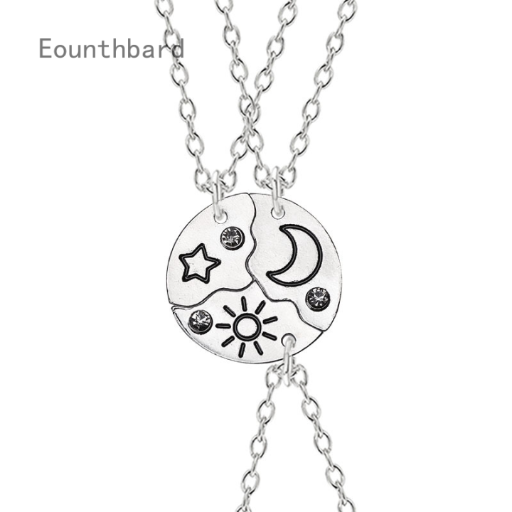 Eounthbard New Round Sun Star Moon Pendant Necklace Pieces