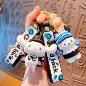 Cute Sanrio keychain kuromi doll pendant cinnamoroll figure cartoon car keychain accessories bag pendant birthday gift