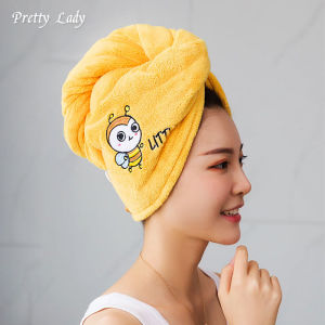 【Quick Dry】Korean Cartoon Shower Cap Double-layer Hair Towel Thickening Hair Cap Bathroom Hair-drying Cap