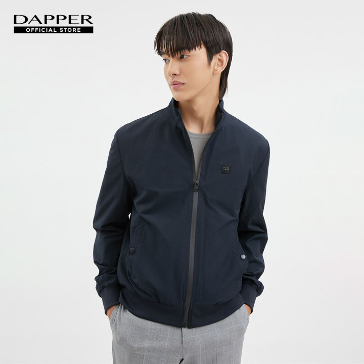 DAPPER แจ็คเก็ต Essential Bomber Jacket สีกรมท่า | Lazada.co.th