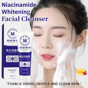 🔥Diskaun Terhad🔥 【Membersihkan Liang Roma/Menghilangkan Bintik Hitam】 Pencuci Muka Pemutih Tumbuhan Semulajadi/  佰束烟酰胺美白洁面乳 Pencuci Muka Pemutih Niacinamide/ Memperbaiki Kulit Kusam Dan Berminyak/ Pencuci Muka Kawalan Minyak