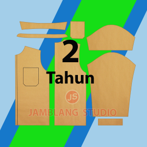 Pola Instan Kemeja Anak Laki-Laki ( IS 014 ) [ Bukan Pakaian ] Pola Baju Jamblang Studio