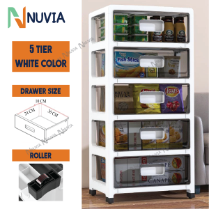 Nuvia Plastic Transparent Office File Cabinet Under Desk Mobile Storage Cabinet with Thickened Drawer Type Storage