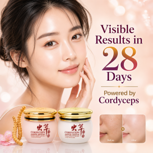 ● Day cream with a soft non-sticky texture and easy to absorb moisturizing with lightening vitamin E and Uv filter content protects facial skin from the effects of sunlight making your facial skin look bright and soft and enriched with cordyceps extrac