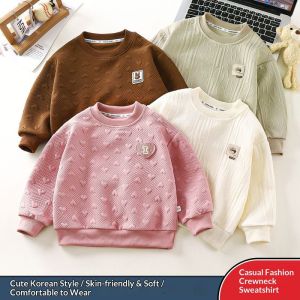 TUmama เสื้อสเวตเตอร์แบบสวมหัวสำหรับสไตล์เกาหลีฤดูใบไม้ร่วงเสื้อคอกลมสไตล์ตะวันตกเสื้อลำลอง