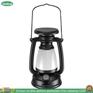 【24 hours Flash Delivery】Vintage Camping Lantern 800mAh/1200mAh LED Camping Lamp Type-C USB Solar Charging Waterproof for Hiking Cafe Restuarant