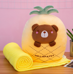 Bantal selimut boneka karakter ukuran 110x160cm/Balmut selimut karakter buah bahan lembut dan nyaman