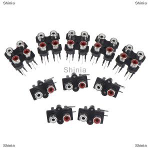 [COD] Shinia 5Pcs 2/4 hole RCA Female Stereo audio Jack AV Audio input socket Connector
