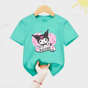 Atasan Kaos Anak Perempuan KUROMI Usia 1-12 Thn