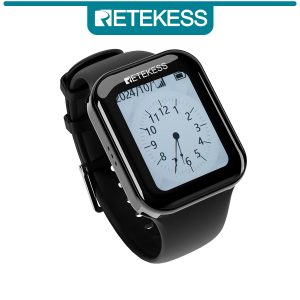 Retekess Waiter Call System TD113 Watch Pager IP67 Waterproof Touch Screen Compatible with All Call Buttons for Restaurant Hospital Clinc Company Reception Bars Clubs