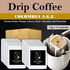 HRCOFFEEBEAN - Coffee Drip Bag (COLOMBIA A.G.E.) Premium Arabica Coffee / Filter Coffee / Coffee Bag / Kopi