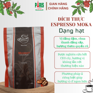 Cà phê Espresso Mario Đích thực - Hạt Moka 100% - Đắng đậm chua thanh hài hòa béo thơm [500gr]