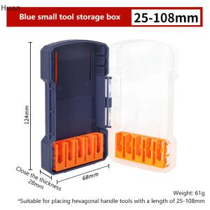 🎄【Special price】Huan กล่องเก็บดอกสว่านหกเหลี่ยมแบบพกพาขนาด6.35มม. มี5ขนาดตัวยึดพีวีซีกันน้ำได้ที่เก็บของแบบแขวนได้