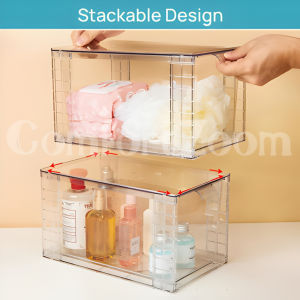 Clear Acrylic Drawer Stackable Storage Drawers Easily Assemble Containers for Pantry Organization