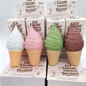 PHANT Sound Effects Ice Cream Squeeze Toy Crackling Crunchy Ice Cream Squishy Toy Novelty Hand Relax Dessert Fidget Toy Office Desk Toy