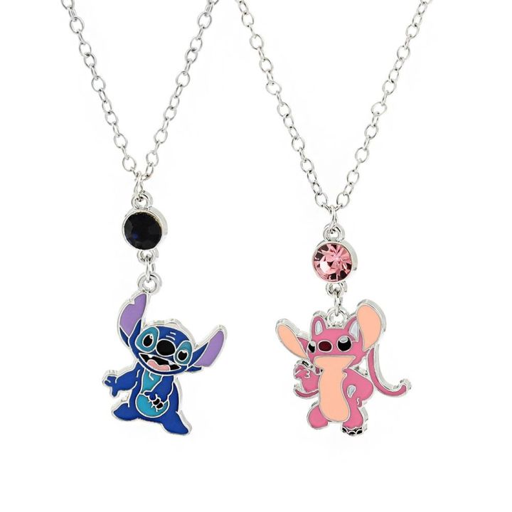 Amazon.com: Stitch Necklace Gift for Girls Women - 20inch Ohana Means  Family Necklace Jewelry Gifts for Daughter Niece Boys, Christmas Birthday  Gifts for Stitch Lover (Best Friends): Clothing, Shoes & Jewelry