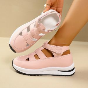 Free Shipping Plus-Size Wedge Sandals For Women Fashionable And Versatile With Thick Soles Comfortable And Breathable