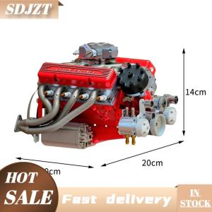 SDJZT Binray Cison V8 Engine Kit Gas Small-Block Engine Model Kits Mini Build Your Own Stem Cison Running Engine Kits That Runs
