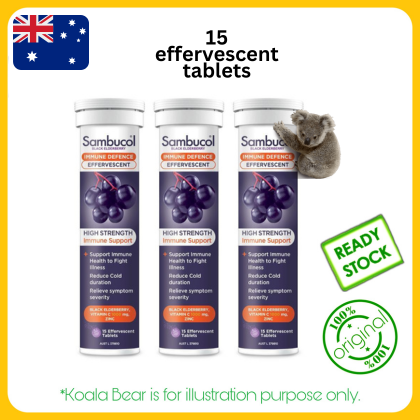 Sambucol Immune Defence Black Elderberry Effervescent Tablets + Vitamin