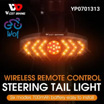 WEST BIKING 313 LAMPU SEN SEPEDA USB WIRELESS BICYCLE SEIN TAIL LIGHT-Chicglame13 store
