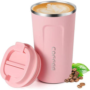 Termos Kopi Travel Mug Anti Tumpah dengan Tutup Cangkir Termos Coffee - ShennyClothing