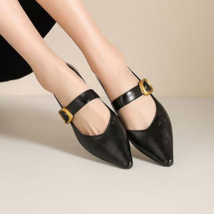 Free Shipping High-Heeled Pointed-Toe Shallow Pumps New Style For Spring 2026 Elegant And Retro One-Strap WomenS Shoes