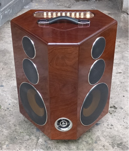 Loa xách tay cao cấp 2 bass 20 chất liệu gỗ Veener 2 micro UHF hỗ trợ chống hú set tần số