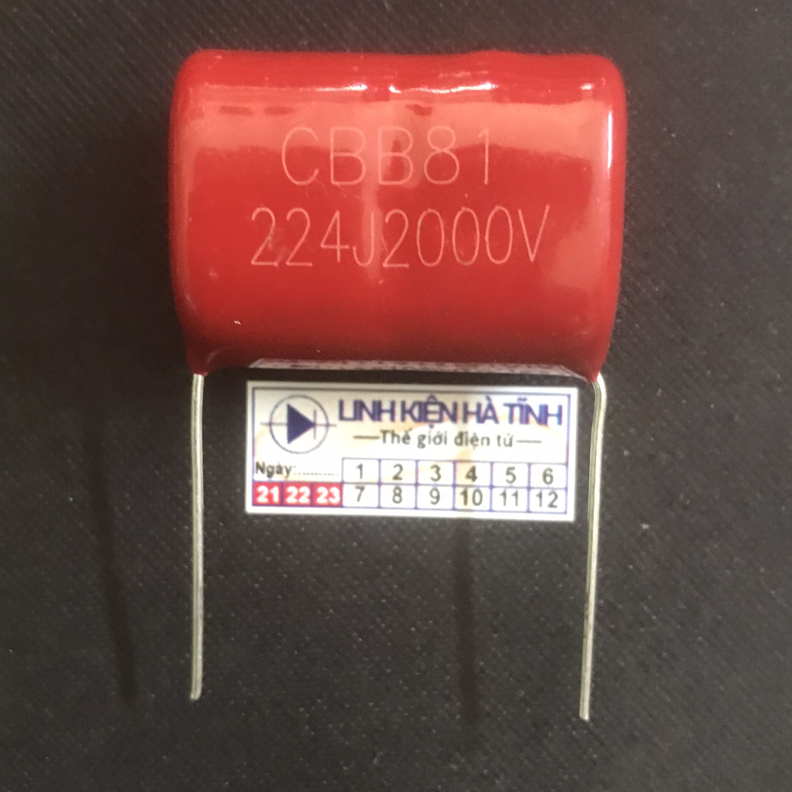 Tụ CBB81 2000V224J 224K 0.22UF 2000V kích thước 24mm