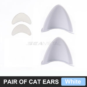 Seemetal Mũ bảo hiểm xe máy trang trí Silicone tai mèo Mũ bảo hiểm Sticker cosplay dễ thương mèo cô gái vui vẻ trang trí