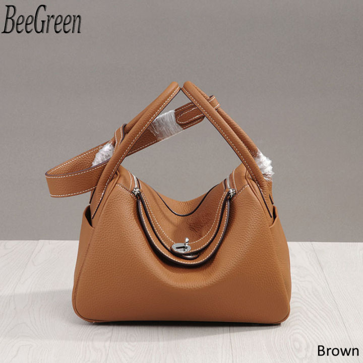BeeGreen Genuine Leather Classic Doctor Handbag for Women High Quality ...