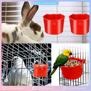 3PCS Chickens Feeders For Cage Hanging Chicken Water Feeder Cup Plastic Birds Feeders Seed Bowl Chicken Feeder