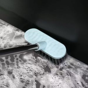 Floor Hard Brush Long Handle Bathtub Clean Floor Scrub Brush Adjustable Stainless Metal Handle Scrubber with Stiff Bristles Carpet Cleaning Brush Ceramic Tile Cleaning Brush