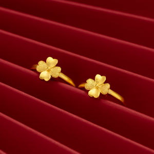 Everhoney 916แหวนทองสำหรับผู้หญิง2มิลลิเมตรกว้างดอกไม้ทองแต่งงานวงสไตล์ที่เรียบง่ายขนาด6.5-10ป้องกันรอยขีดข่วนแหวน