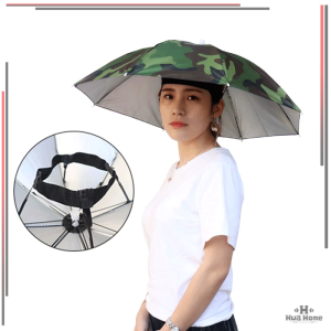 หมวกร่มแบบพับได้ เส้นผ่าศูนย์กลาง 69cm หมวกร่มติดหัว กันฝน ร่มกันยูวี ร่ม สามารถใช้ได้ทุกฤดูกาล หมวกร่มตกปลา ใส่ง่าย